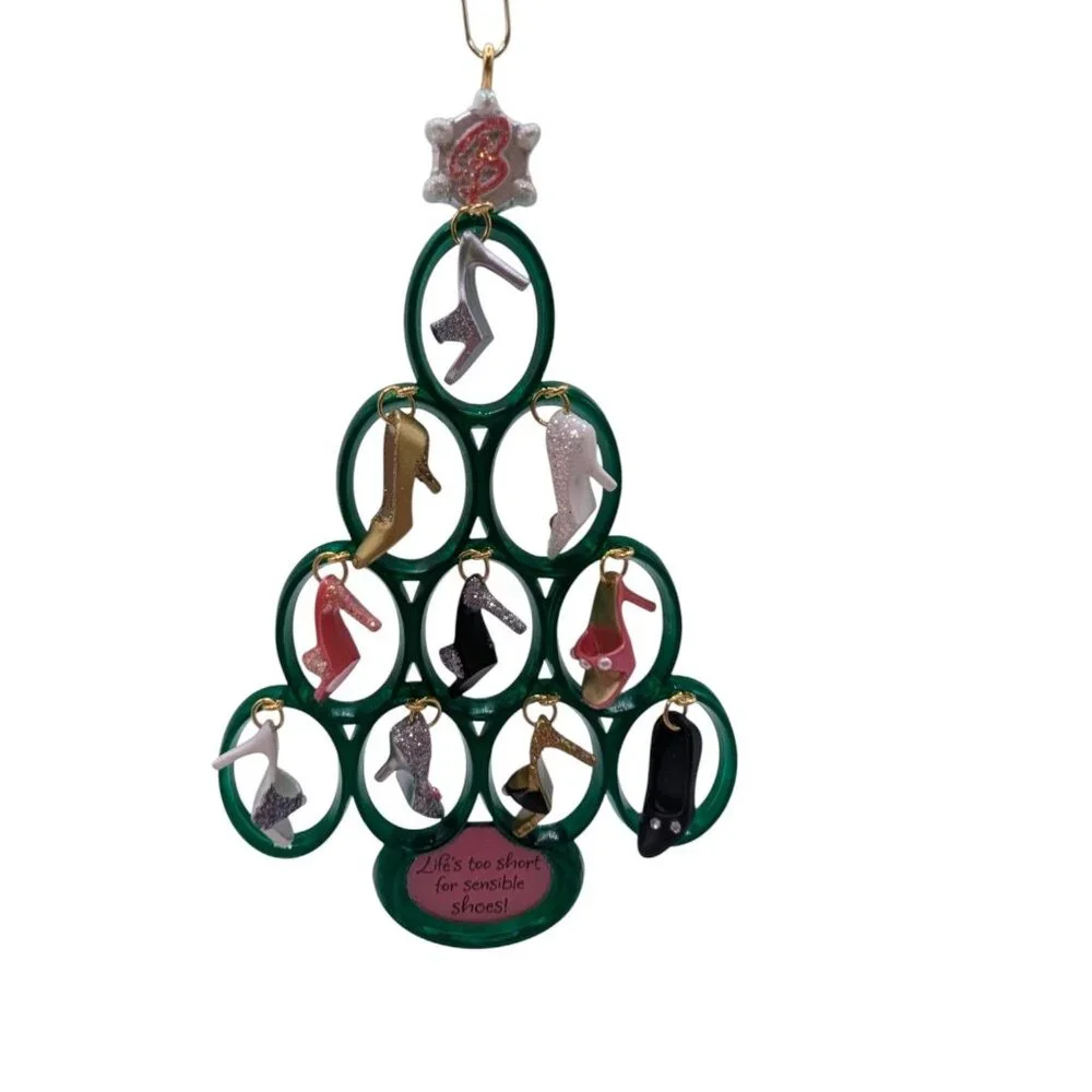 Hallmark Keepsake Barbie Shoe Tree Ornament 2008 Christmas Decoration With Stand